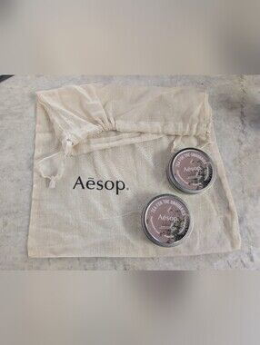 Aesop 2 "Tea For The Unhurried" Loose Leaf Tea Tins & Cotton Gift Satchel Bag